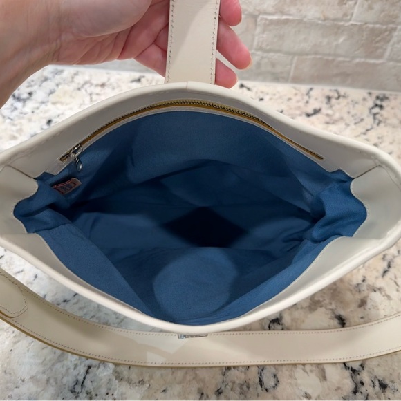 Dooney & Bourke EUC Yellow, Blue, & Cream Shoulder Bag - Picture 4 of 6